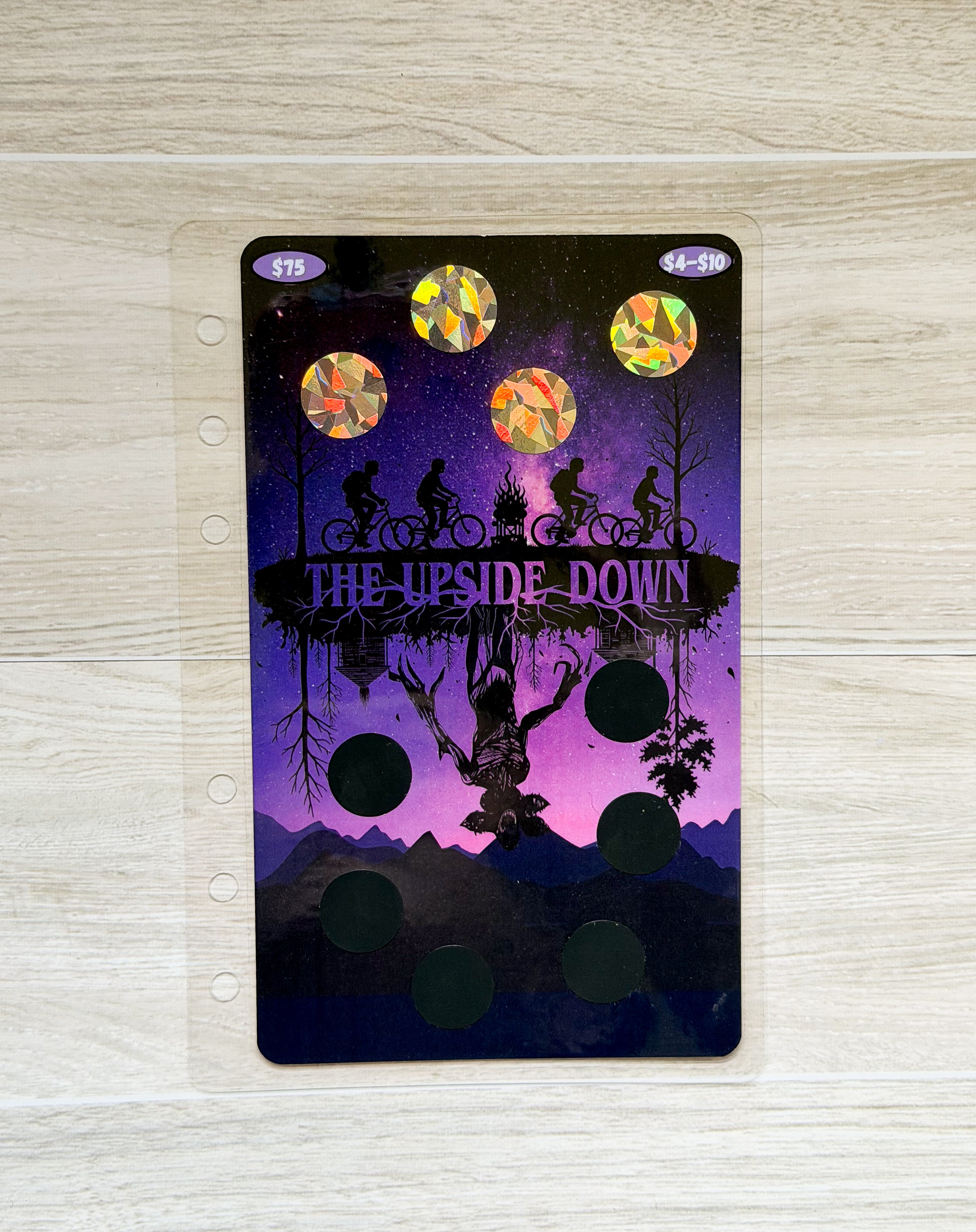 Upside down scratch off